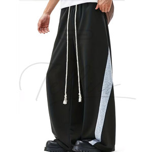 Pantalones Deportivos Holgados de Alta Calidad para Hombre, Talla Grande, Cintura Elástica con Cordón, Pierna Ancha, 100% Algodón Felpa - Product Image 2