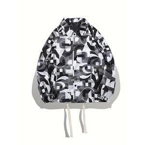 Chaqueta Bomber Deportiva Personalizada con Cremallera Completa para Hombre, Estilo Urbano, Ligera, con Estampado Aleatorio, Venta al por Mayor - Product Image 1