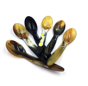 Cucharas de caviar de cuerno de búfalo de lujo, ecológicas, con acabado espejo, decorativas para fiestas, para servir en la cocina y el hogar. - Product Image 2