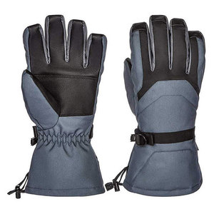 Mitaines en cuir pour hommes et femmes, doublure douce en peau de chèvre, doigts entièrement couverts, équipement de neige d'extérieur, fournisseur OEM personnalisé, gants de ski d'hiver - Product Image 1
