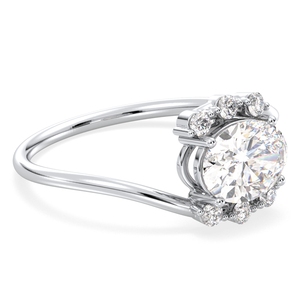 Anillo de Compromiso REYES de Alta Calidad en Oro Sólido de 14K con Corte Ovalado y Moissanita de 1.23 Quilates, Regalo Clásico de Boda, Joyería Fina para Mujer - Product Image 3