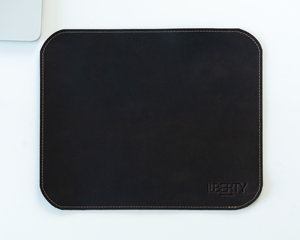 Genuine Leather <b>Mouse</b> Pad Soft Padded Support Desk Mat Full Grain Cowhide Leather Case Mousepad for Wrist Care LMP-0116 - Product Image 1