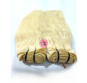 Paquetes de Cabello Humano Indio Remy con Trama Doble Cosida a Máquina, Color Rubio 613 - Product Image 2