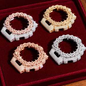 ขอบนาฬิกา GA6900 ประดับเพชรโมอิสซาไนต์สีโรสโกลด์ ดีไซน์ลายหนาม สไตล์ฮิปฮอป - Product Image 5