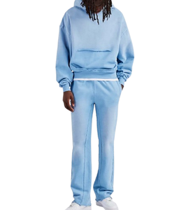 High Quality Wholesale Acid Wash Tracksuit Casual Wear Customized Breathable And Comfortable <b>Sweat</b> <b>Suit</b> For <b>Men</b> - Product Image 3