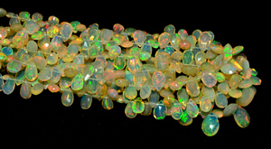 Cuentas de piedra de ópalo etíope facetadas hermosas exclusivas de 5x4 a 11x7mm forma de pera para la fabricación de joyas piedra etíope Natural - Product Image 3