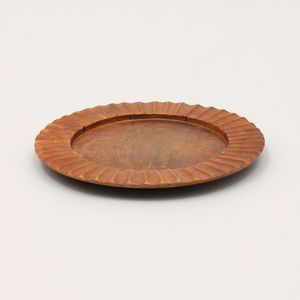 Piatto Decorativo in Legno Artigianale da 13 Pollici, Marrone, Sottopiatto in Legno per Cene e Decorazioni da Tavola - Product Image 1
