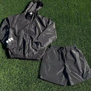 Conjunto de Chaqueta y Pantalones Cortos Impermeables de Nailon Personalizados, Cortavientos para Exteriores, Estilo Deportivo, con Parches, Ligeros, para Senderismo, Verano - Product Image 6