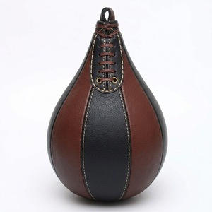 Sac de frappe en cuir de qualité supérieure, sac de vitesse pour entraînement MMA, fitness, arts martiaux, kickboxing, boxe, ballon de vitesse, logo personnalisé - Product Image 2
