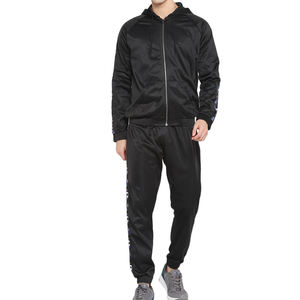 Survêtement personnalisé avec logo, dropshipping, polyester, coupe ajustée, fermeture éclair, jogging, tenue de sport unie, ensemble 2 pièces pour femmes - Product Image 1