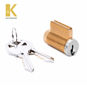 Cylindres de serrure personnalisés en laiton 5 goupilles avec gorge KW, finition chrome satiné, pour la sécurité des portes - Product Image 1