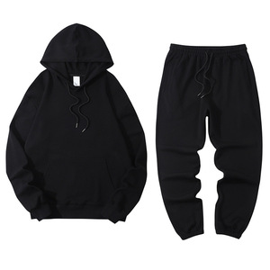 Ensemble de survêtements unisexe en molleton 100 % coton pour hommes, personnalisables, en tissu French Terry, pour le sport - Product Image 5