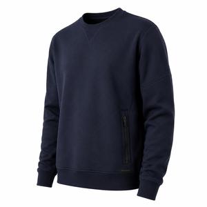 Sweat-shirt à capuche pour homme, col rond, coupe ample, couleur unie, poche zippée, pull décontracté, tricoté en polaire, style hiver, séchage rapide - Product Image 6