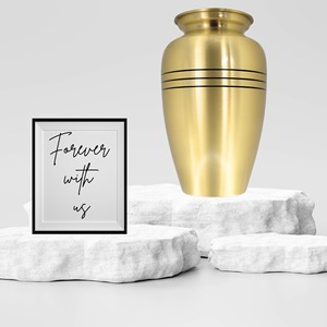 Urna Conmemorativa de Alta Calidad, Grabada a Mano, Estilo Americano, para Cenizas de Adultos, Esmalte Blanco, Capacidad de 200 Pulgadas Cúbicas, LU - Product Image 3