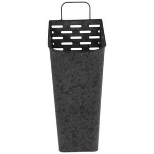 Macetero de pared de metal galvanizado estilo vintage para colgar en la pared, para decoración de interiores, exteriores, jardín y hogar. - Product Image 2