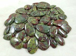 Cabochon de jaspe Dragon naturel Lot de pierres précieuses en vrac à dos plat Cristal de guérison Quartz Chakra Pierres précieuses spirituelles Prix de gros - Product Image 5