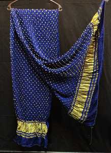 Pure <b>Silk</b> Bandhani Party Dupatta For Women - Product Image 3