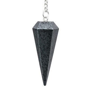 Pendentif en hématite conique poli, sculpté, magnifique outil de radiesthésie, guérison énergétique, vente en gros - Product Image 4