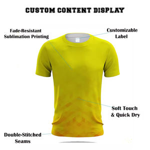 T-shirt en tissu éponge pour homme, coupe classique, polyester/coton, manches courtes, design personnalisé, impression par sublimation haute qualité - Product Image 5