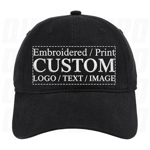 Soft Custom Washed Cotton <b>Hat</b> Embroidered Printed Logo Text <b>Cap</b> High Quality Non Deformable Sports Outdoor Baseball <b>Cap</b> OEM ODM - Product Image 3