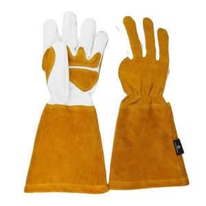 Guantes de Soldadura Forrados en Cuero, Resistentes al Calor Extremo, Doble Aislamiento para Soldadores Mig Tig - Product Image 2
