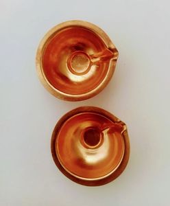 Copper Diya Traditional Pooja <b>Oil</b> <b>Lamp</b> Brass Deepam Decorative Prayer Light Home Decor Temple Festival Decoration - Product Image 3