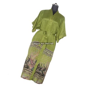 KL013 Colección Otoño-Invierno 2026 Kimono Largo Vintage de Poliéster y Seda para Mujer, Ropa Casual de Secado Rápido - Product Image 5