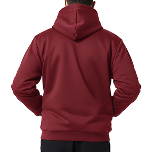 Sweat à capuche zippé personnalisé minimaliste pour homme, 240g, polaire polyester, uni, entièrement zippé, pull vierge, petit logo brodé, vêtements pour homme - Product Image 6