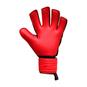 Football Goalkeeper Gloves Wrist Length Full Finger Red PU Leather Non-Slip Breathable Finger Protection Pull-On Closure Unisex - Product Image 4
