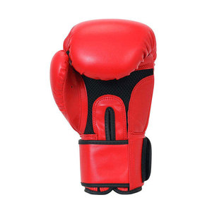 Maroon Leather Boxing <b>Gloves</b> Lace-<b>Up</b> Closure Full Finger Adult Training Gear - Product Image 2