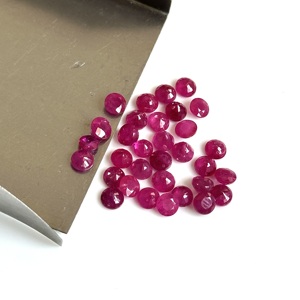 Rubíes de Mozambique Certificados, Corte Redondo de 4MM, Piedras Preciosas Sueltas, Rubí Natural Tratado para Joyería, Venta al Por Mayor, Suministro de la India - Product Image 2