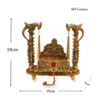 Nouveauté, perroquet indien fait à la main, décoratif, plaqué or, jhoola de 7 pouces, pour la décoration de la maison, la décoration de bureau