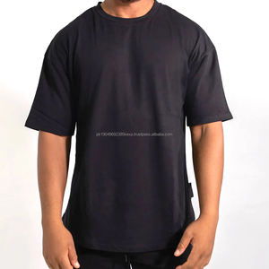 Camiseta Negra Lisa de Alta Calidad, 100% Algodón, Personalizable con Logotipo, Cuello Redondo para Hombre - Product Image 1