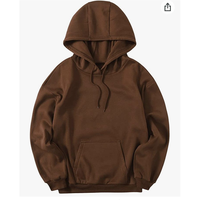 Sweat-shirt à capuche surdimensionné pour homme, jaune uni, décontracté, tricoté, 100% coton, vêtement d'automne, coupe classique, manches longues