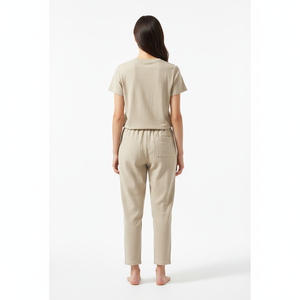 Conjunto de Pantalón y Camiseta de Verano Unisex de Primera Calidad, 100% Algodón Tejido, Liso, Servicio OEM, Colores y Tallas Personalizables - Product Image 2