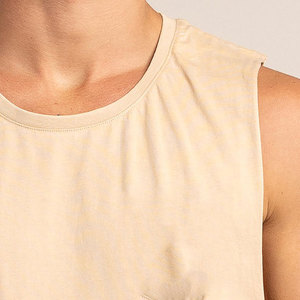 LEDBURY Custom Logo <b>Men's</b> Fitness Ribbed Side Cut Sleeveless Polyester/Cotton Quick Dry Breathable Anti-Pilling <b>Y</b> Back Tank Top - Product Image 4