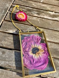 Gold Metal Hanging <b>Photo</b> <b>Frame</b> with Glass Double Pane for Pressed Flowers Floating Picture Display Modern Wall Decor Art <b>Frames</b> - Product Image 6