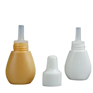 (Ready Stock) 5ml LDPE Pearl Yellow Oval Round Mini Plastic Serum Dropper Bottle with White PP Cap (HOS05)