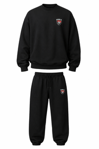 Custom Unisex <b>Black</b> Regular 100% Cotton Printed Eco-Friendly Tracksuit Hooded Solid Color Full Length Breathable Casual Winter - Product Image 1