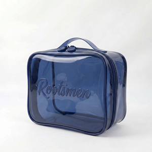 PVC Embossed Label Zipper Closure Water Resistant Hanging Travel Fashion Large Capacity Cosmetic Bags - Product Image 2