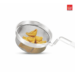 Wholesale S.S Deluxe Deep Fry <b>Strainers</b> Stainless Steel Fry Baskets With Handle Deep Fryer Skimmer for Kitchen - Product Image 1