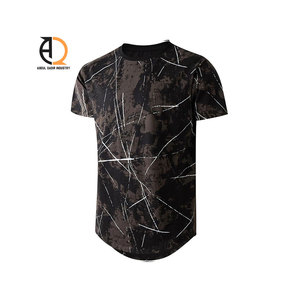 T-shirt personnalisé en coton 100% délavé à l'acide pour homme, coupe oversize, motif vintage, style hip-hop, tissu tricoté épais - Product Image 3