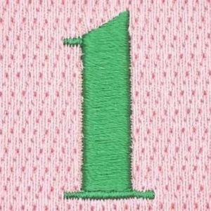 Pretty Girl Number 1 <b>Patch</b> Pink & Green Embroidered Round Applique Iron On Sew On Badge for <b>Jackets</b> Bags Hats DIY Apparel - Product Image 3