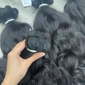 Nuevo vendedor Cabello crudo real Cabello de trama ondulado natural Muy alta calidad Aspecto de lujo Color natural Listo para enviar - Product Image 5