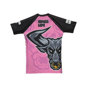 Nuevo Conjunto de Ropa de Artes Marciales Mixtas (MMA) Personalizado para Hombre, Color Rosa y Negro, Impresión por Sublimación, Secado Rápido, Ajustado, Unisex, para Adultos, en Poliéster - Product Image 4