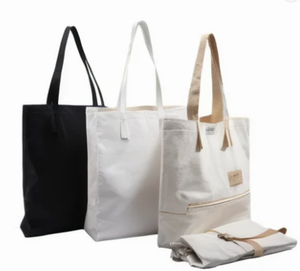Custom Cotton <b>Canvas</b> <b>Tote</b> Bag Foldable Reusable Shopping Carry Bag with Long Handles for Grocery Supermarket Daily Use - Product Image 1