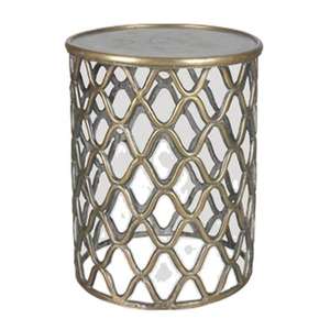 Mesa Auxiliar de Aluminio Hecha a Mano con Detalles Artísticos Martillados que Realzan el Ambiente del Hogar, Mesa Decorativa para Uso como Mesa de Centro - Product Image 4