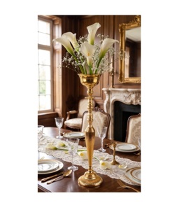 Premium Hot Brass Shining Polish Large Flower <b>Vase</b> for Wedding Decor Brass Luxuries Wedding Decor Flower <b>Vase</b> Brass Floor <b>Vases</b> - Product Image 1