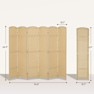 Divisorio Portatile per la Privacy, Pieghevole, Design Antico, in Lega di Alluminio, Legno, Tessuto e Acciaio Inossidabile per Uso Interno in Ufficio - Product Image 4