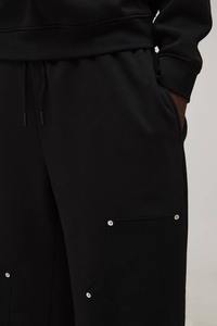 Pantalones de chándal anchos de algodón para hombre, de alta calidad, para gimnasio y entrenamiento, con efecto arrugado, funcionales, para otoño/invierno, transfronterizos - Product Image 3